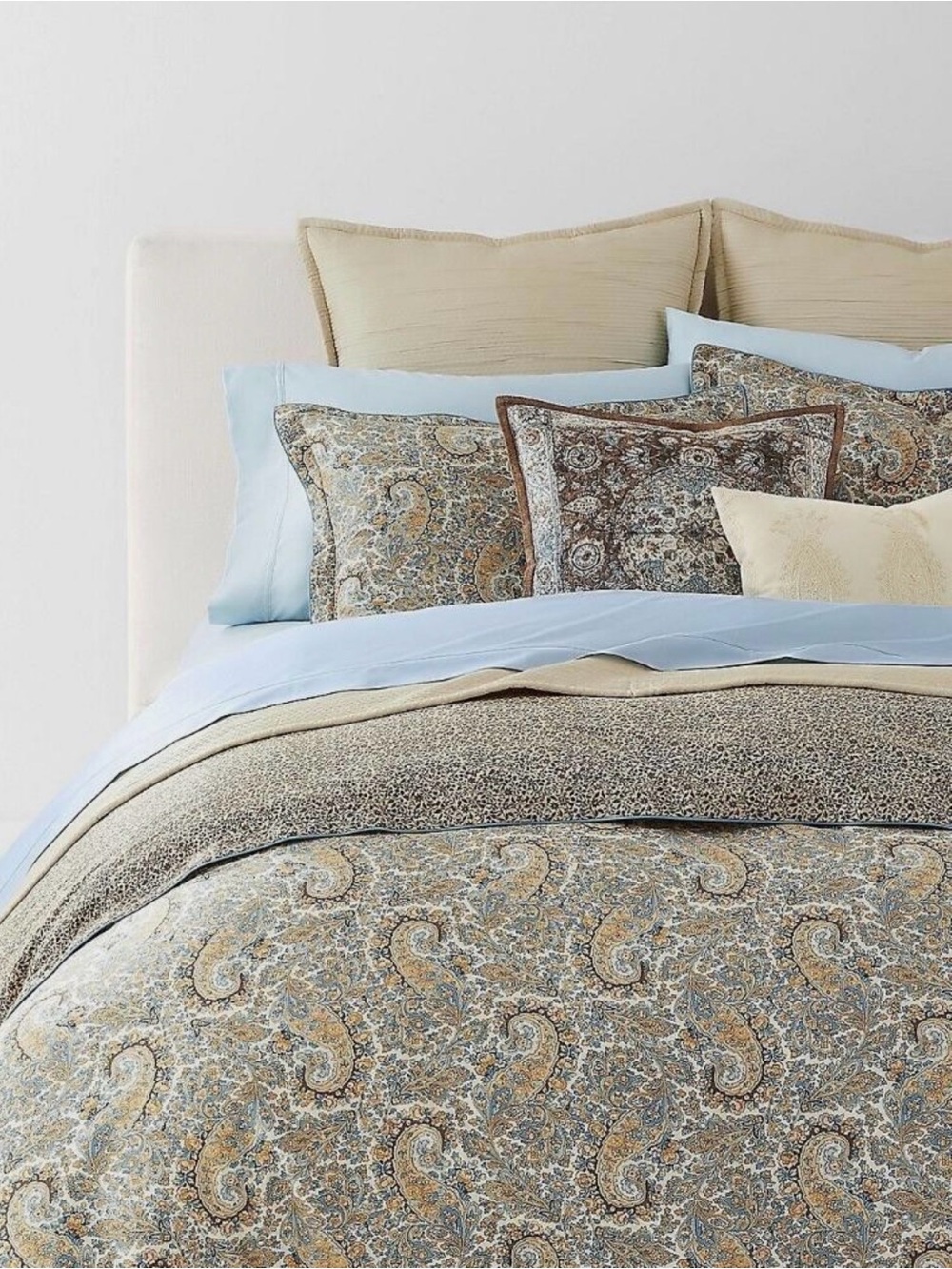 Ralph Lauren Rylie Paisley Duvet Cover with 2 king size Shams